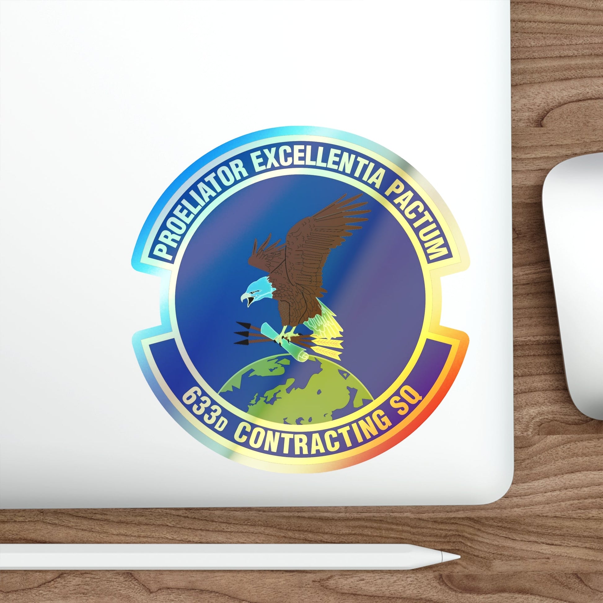 633d Contracting Squadron (U.S. Air Force) Holographic STICKER Die-Cut Vinyl Decal-The Sticker Space