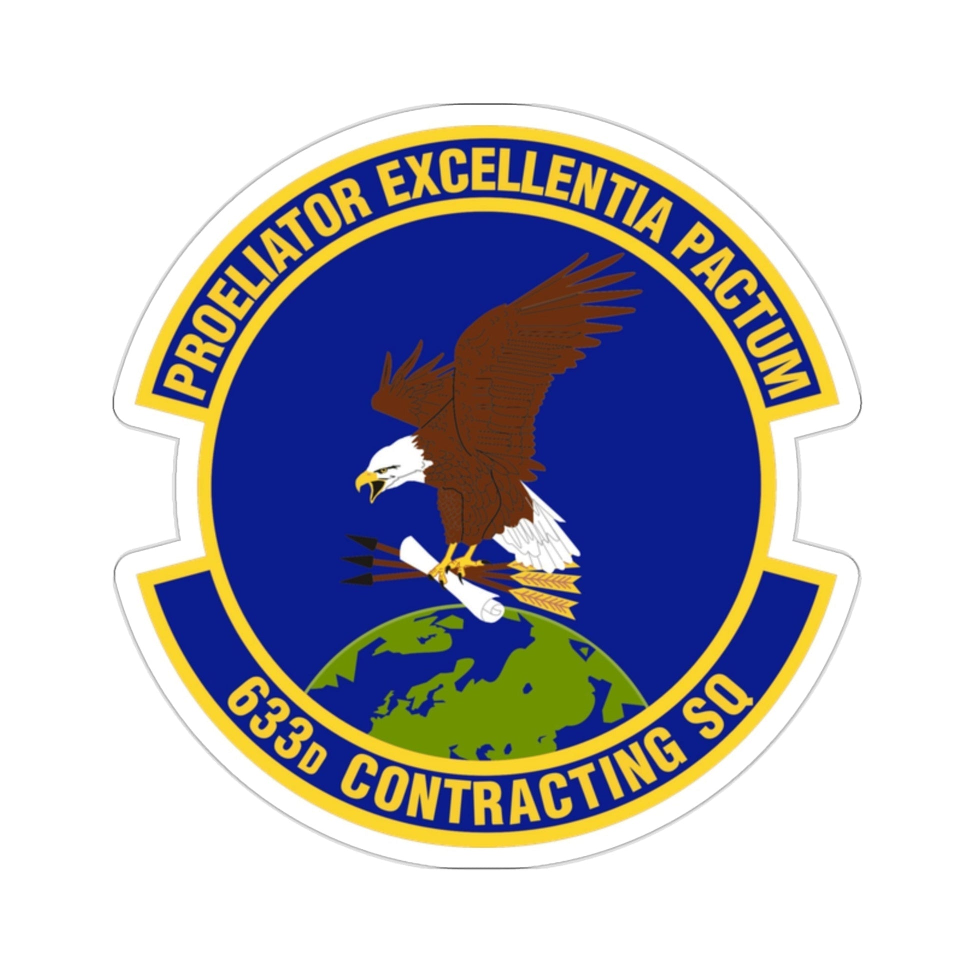 633d Contracting Squadron (U.S. Air Force) STICKER Vinyl Die-Cut Decal-2 Inch-The Sticker Space