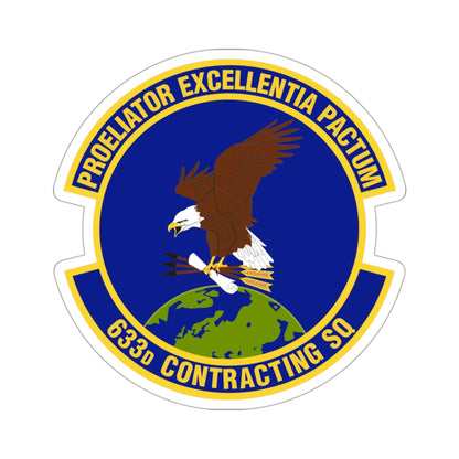 633d Contracting Squadron (U.S. Air Force) STICKER Vinyl Die-Cut Decal-3 Inch-The Sticker Space