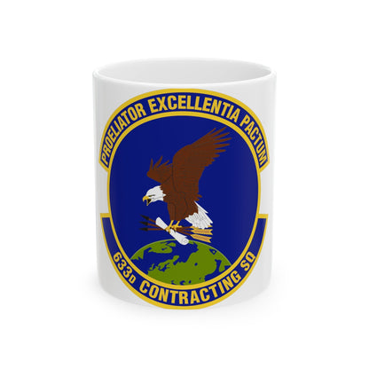 633d Contracting Squadron (U.S. Air Force) White Coffee Mug-11oz-The Sticker Space