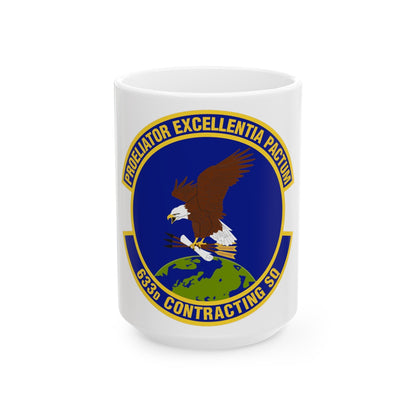 633d Contracting Squadron (U.S. Air Force) White Coffee Mug-15oz-The Sticker Space