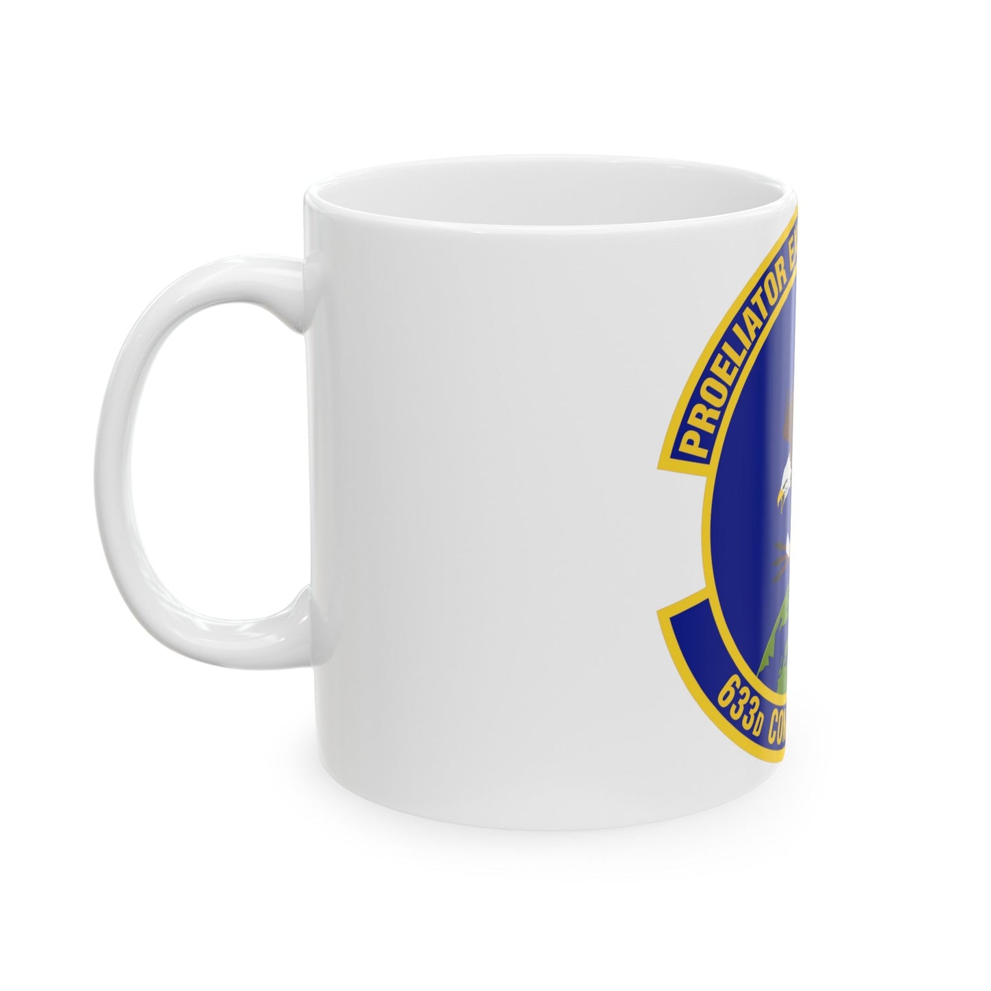 633d Contracting Squadron (U.S. Air Force) White Coffee Mug-The Sticker Space