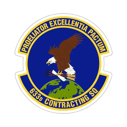 633d Contracting Squadron (U.S. Air Force) STICKER Vinyl Die-Cut Decal 5 Inch - The Sticker Space