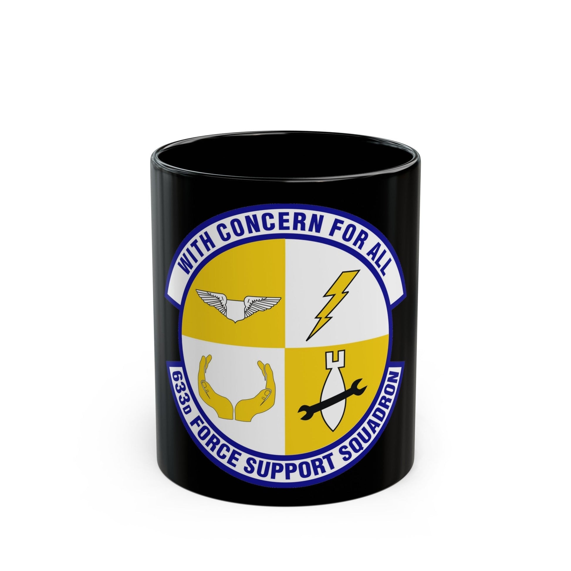 633d Force Support Squadron (U.S. Air Force) Black Coffee Mug-11oz-The Sticker Space