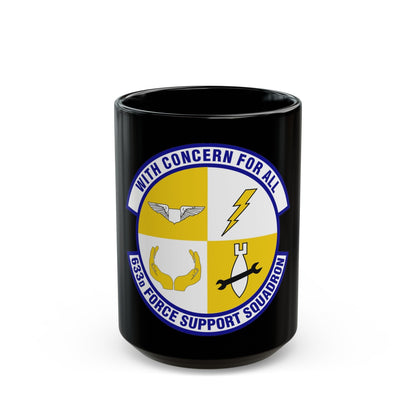 633d Force Support Squadron (U.S. Air Force) Black Coffee Mug-15oz-The Sticker Space