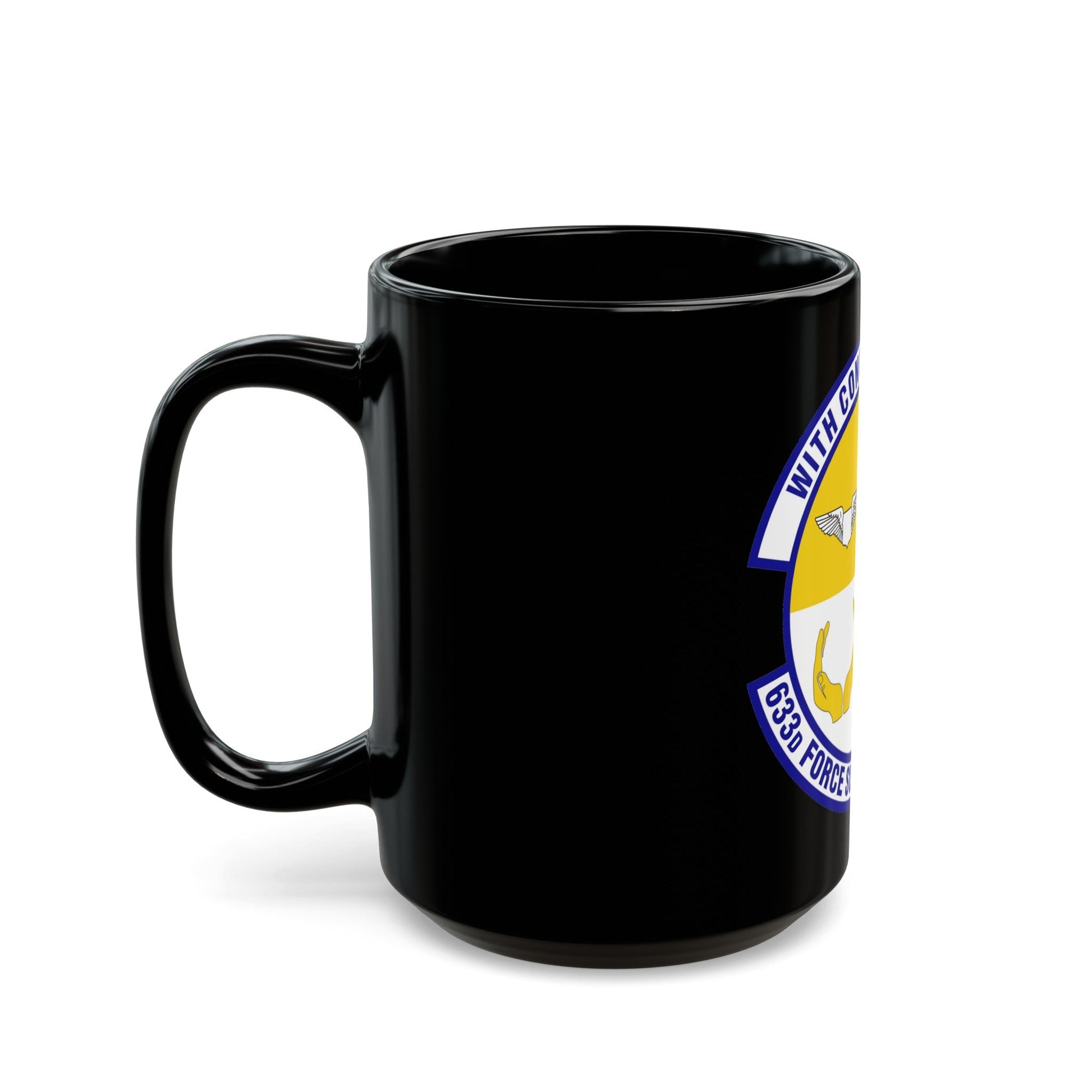 633d Force Support Squadron (U.S. Air Force) Black Coffee Mug-The Sticker Space