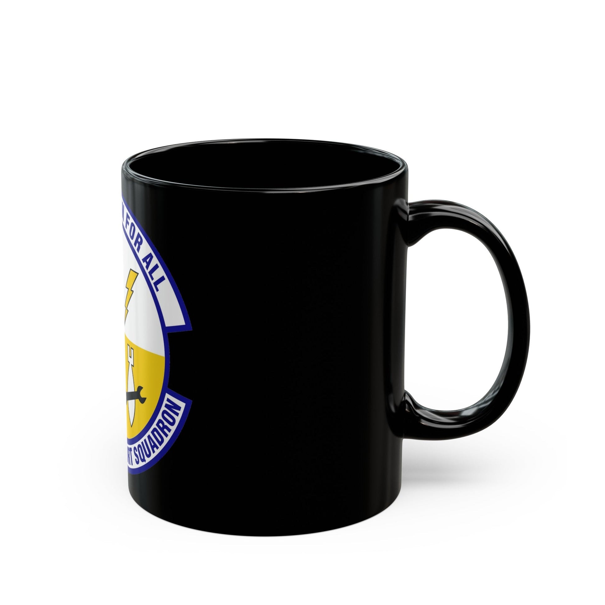 633d Force Support Squadron (U.S. Air Force) Black Coffee Mug-The Sticker Space