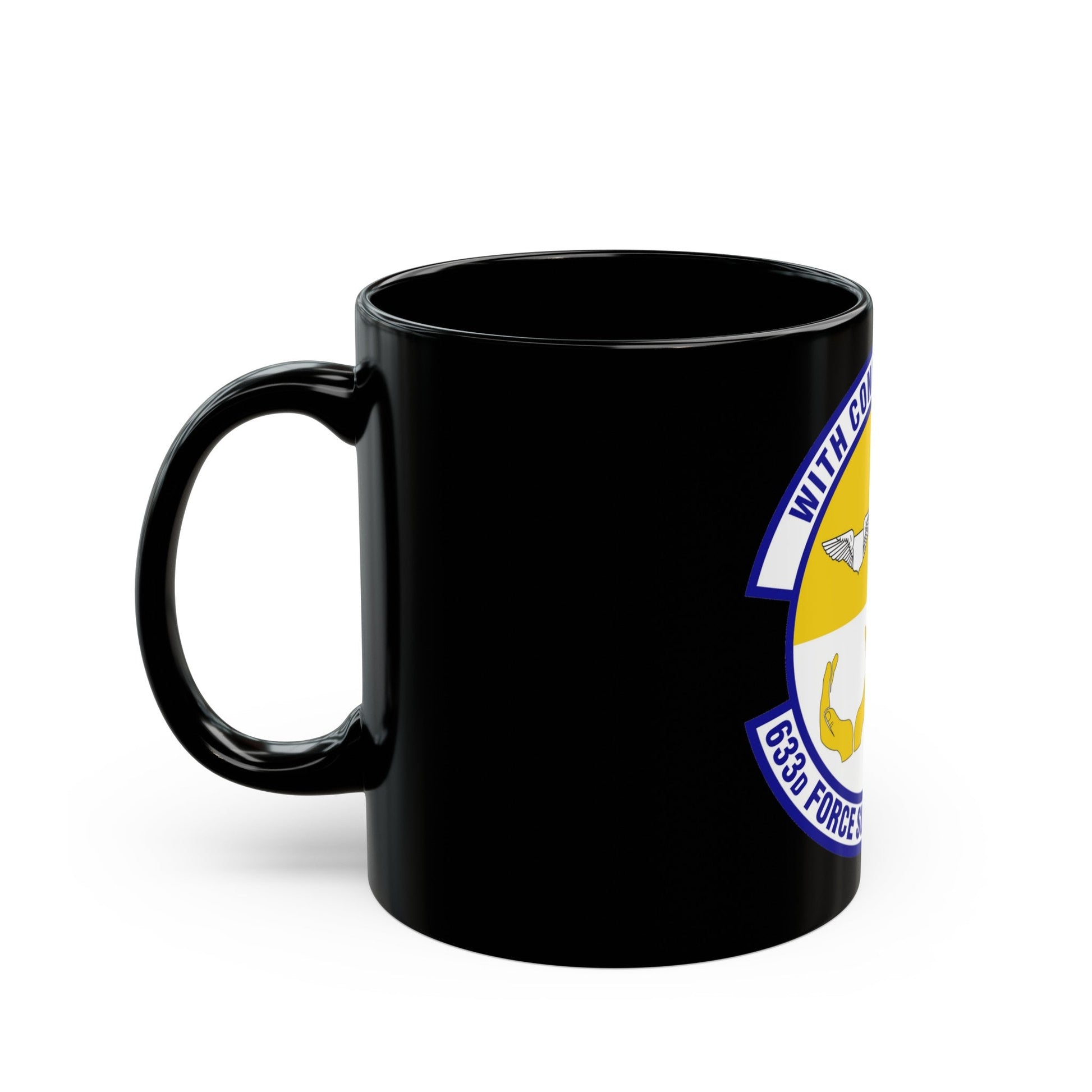 633d Force Support Squadron (U.S. Air Force) Black Coffee Mug-The Sticker Space