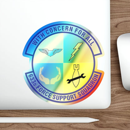 633d Force Support Squadron (U.S. Air Force) Holographic STICKER Die-Cut Vinyl Decal-The Sticker Space