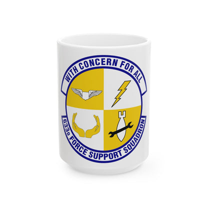 633d Force Support Squadron (U.S. Air Force) White Coffee Mug-15oz-The Sticker Space