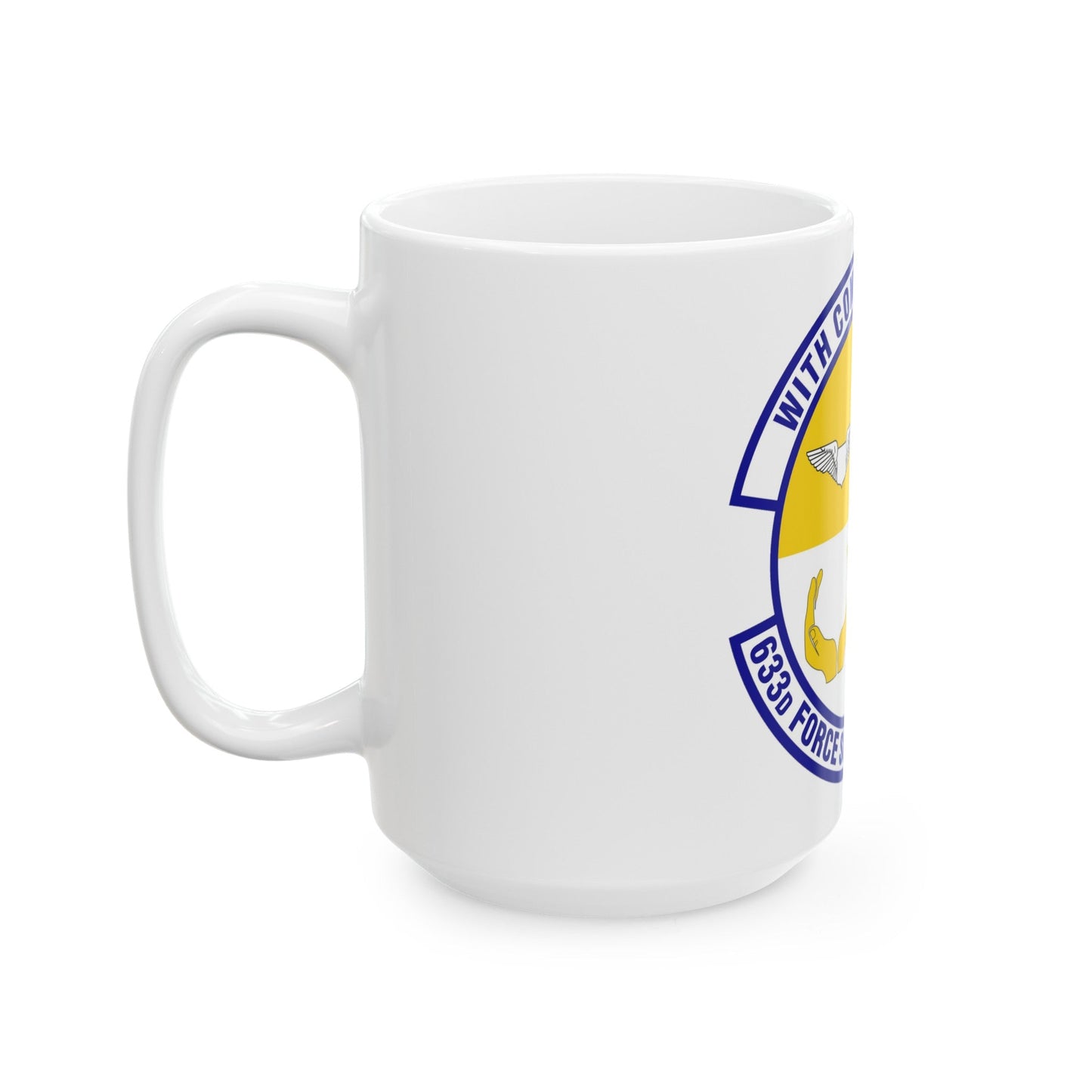 633d Force Support Squadron (U.S. Air Force) White Coffee Mug-The Sticker Space