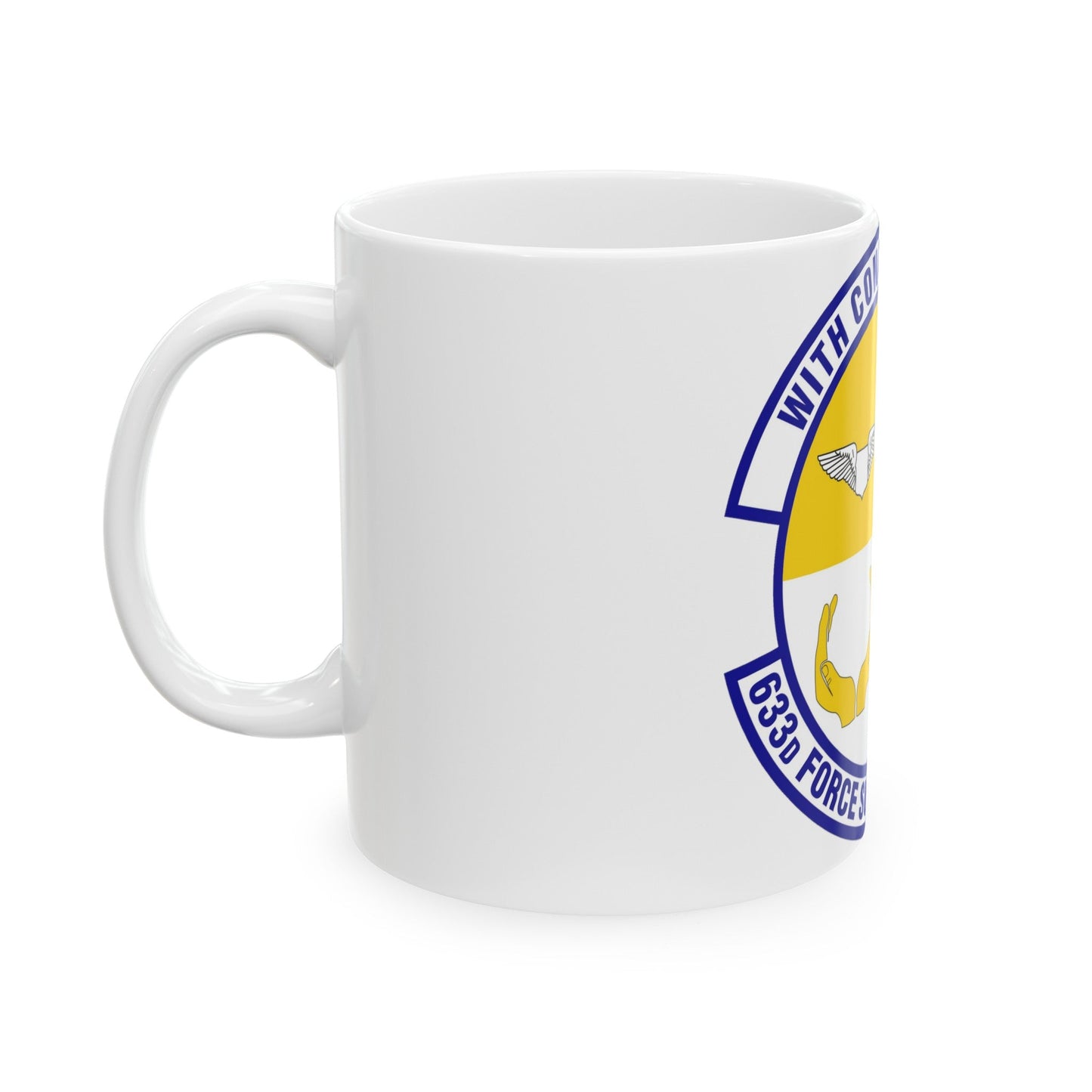 633d Force Support Squadron (U.S. Air Force) White Coffee Mug-The Sticker Space