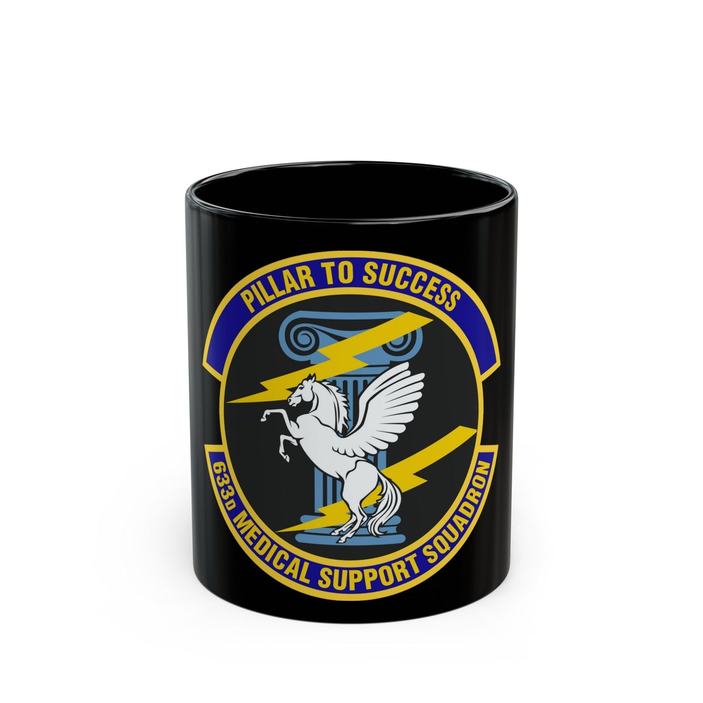 633d Medical Support Squadron (U.S. Air Force) Black Coffee Mug-11oz-The Sticker Space