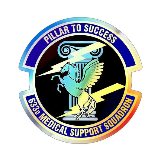 633d Medical Support Squadron (U.S. Air Force) Holographic STICKER Die-Cut Vinyl Decal 6 Inch Holographic - The Sticker Space