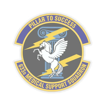 633d Medical Support Squadron (U.S. Air Force) STICKER Vinyl Kiss-Cut Decal 4 Inch Transparent - The Sticker Space