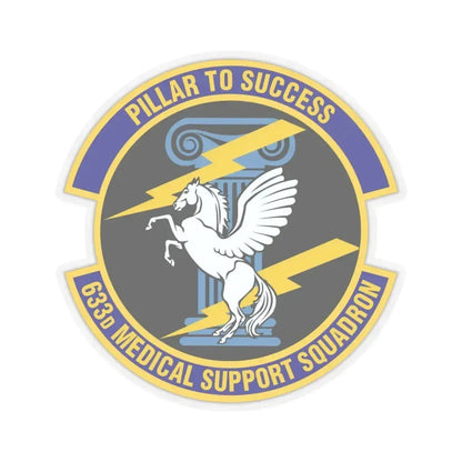 633d Medical Support Squadron (U.S. Air Force) STICKER Vinyl Kiss-Cut Decal 6 Inch Transparent - The Sticker Space