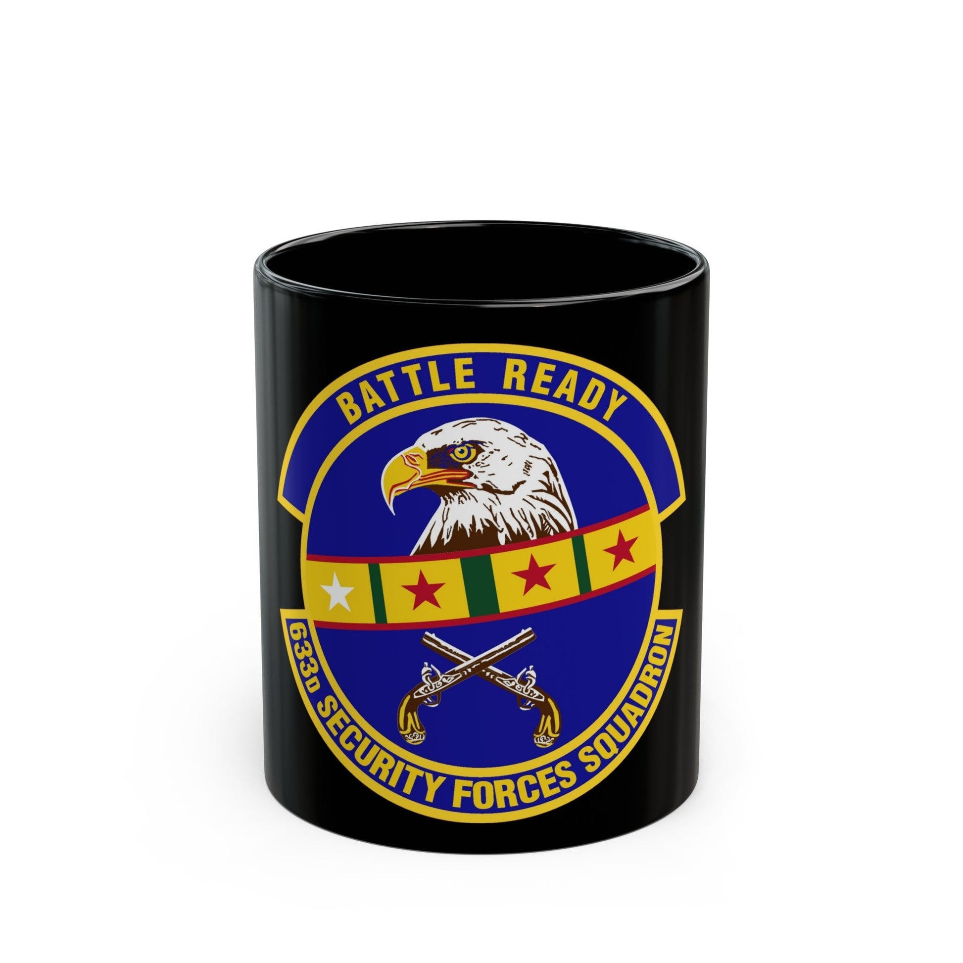 633d Security Forces Squadron (U.S. Air Force) Black Coffee Mug-11oz-The Sticker Space