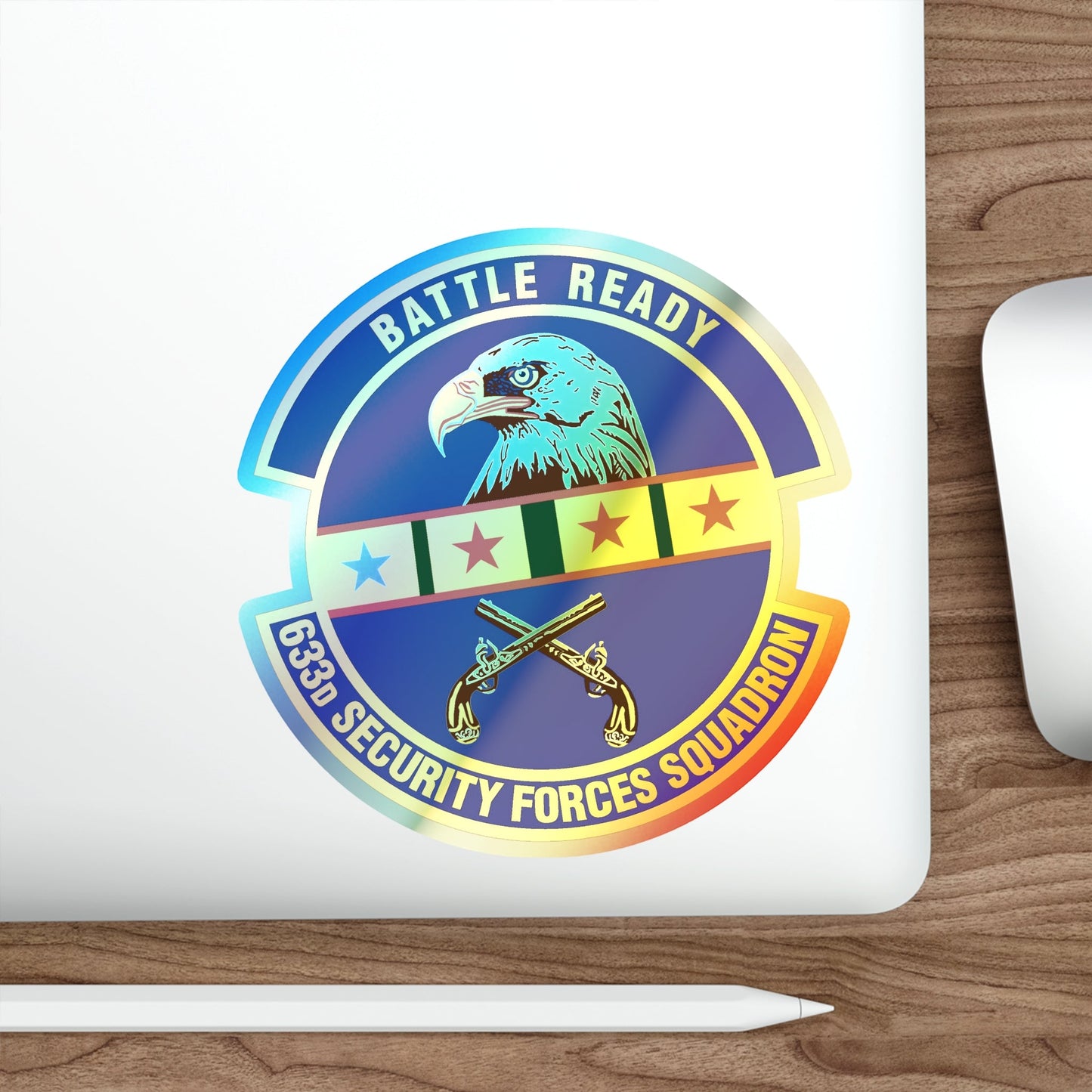 633d Security Forces Squadron (U.S. Air Force) Holographic STICKER Die-Cut Vinyl Decal-The Sticker Space