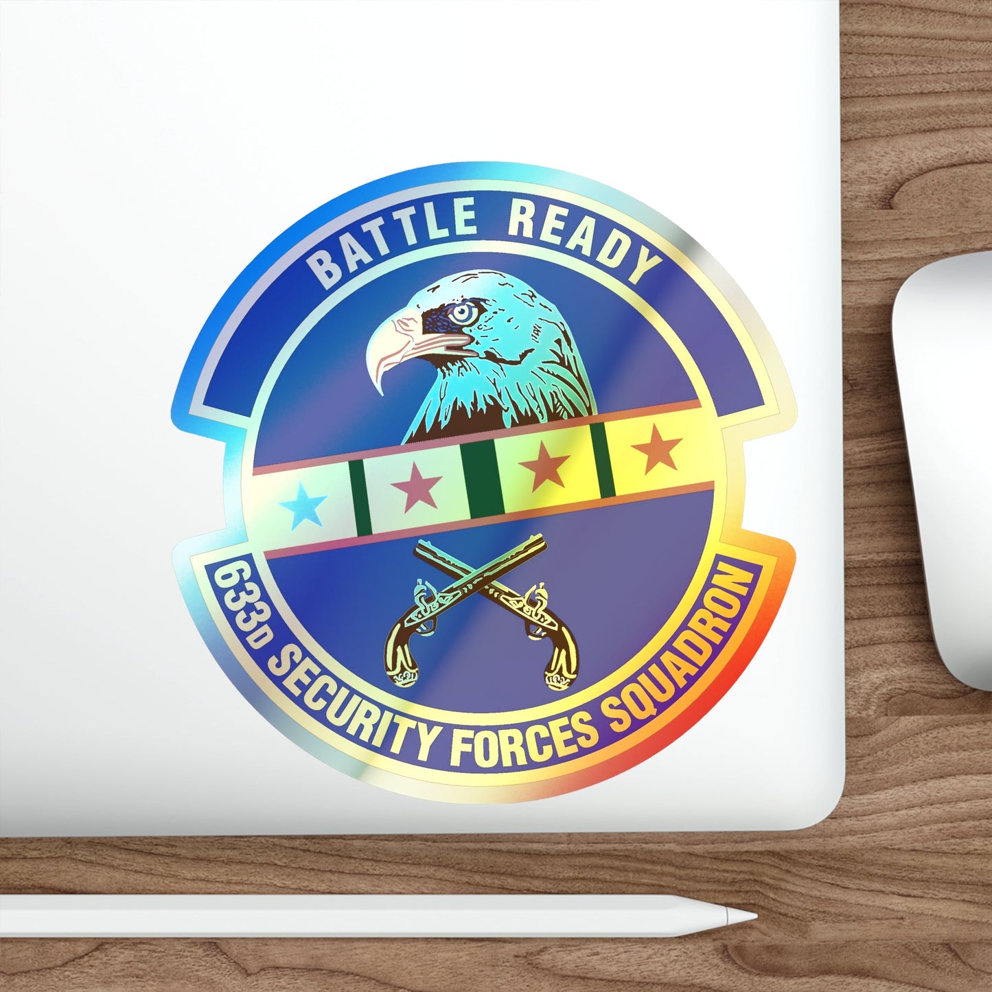 633d Security Forces Squadron (U.S. Air Force) Holographic STICKER Die-Cut Vinyl Decal-The Sticker Space