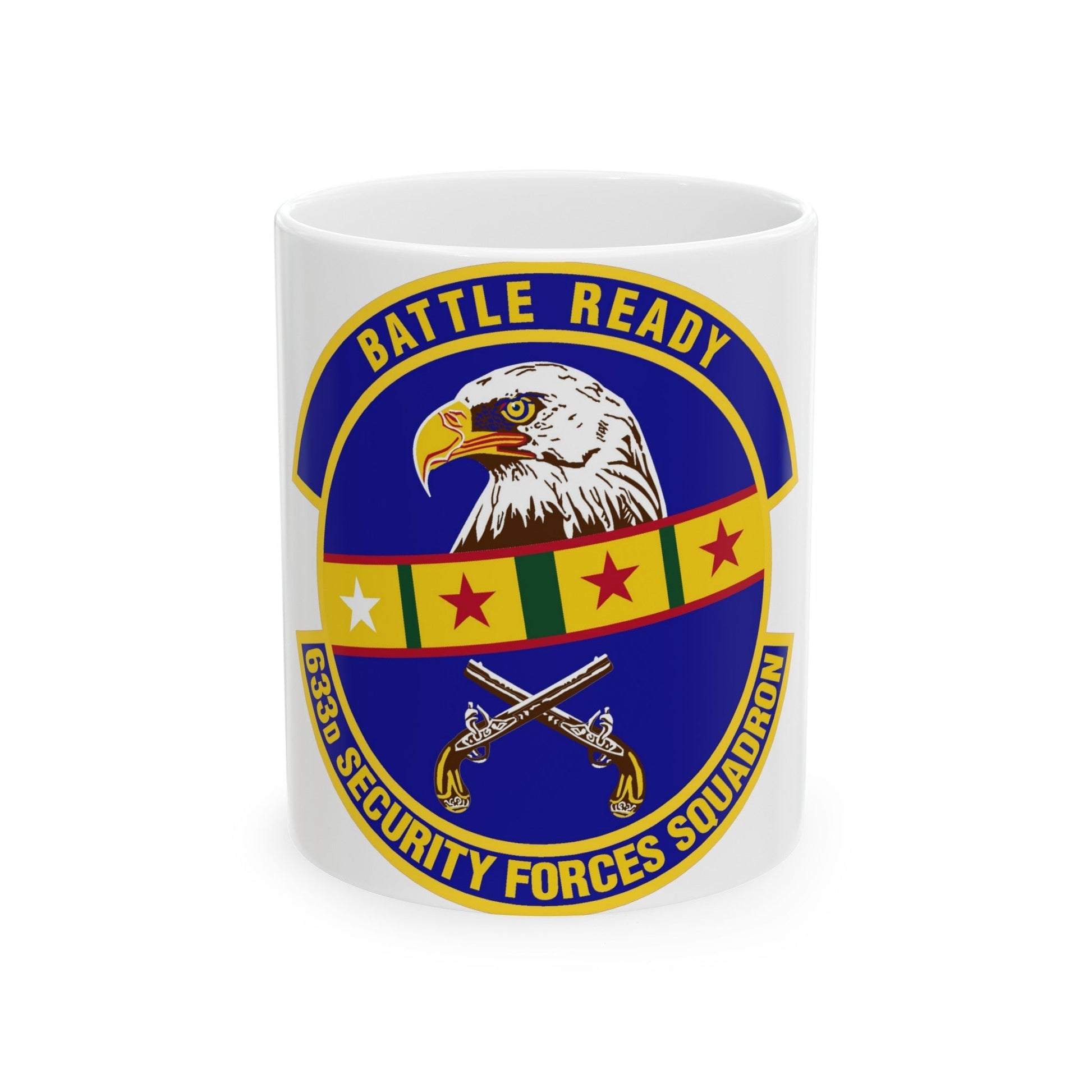 633d Security Forces Squadron (U.S. Air Force) White Coffee Mug-11oz-The Sticker Space