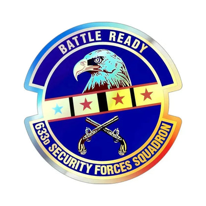 633d Security Forces Squadron (U.S. Air Force) Holographic STICKER Die-Cut Vinyl Decal 3 Inch Holographic - The Sticker Space