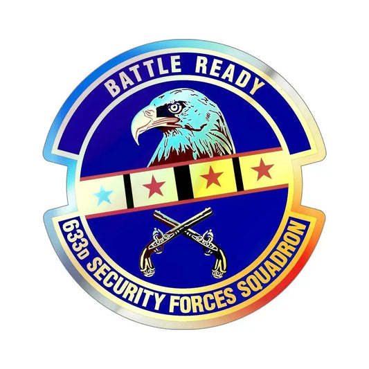 633d Security Forces Squadron (U.S. Air Force) Holographic STICKER Die-Cut Vinyl Decal 6 Inch Holographic - The Sticker Space