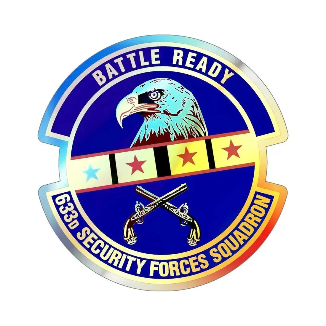 633d Security Forces Squadron (U.S. Air Force) Holographic STICKER Die-Cut Vinyl Decal - The Sticker Space