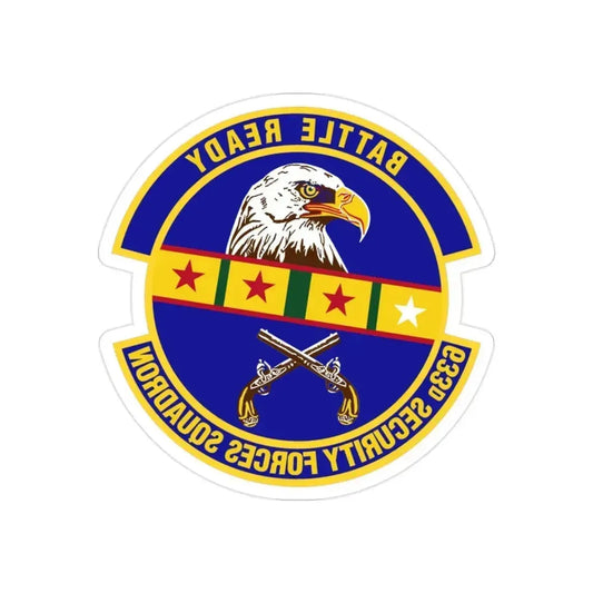 633d Security Forces Squadron (U.S. Air Force) REVERSE PRINT Transparent Die-Cut STICKER 2 Inch Die-Cut Transparent - The Sticker Space