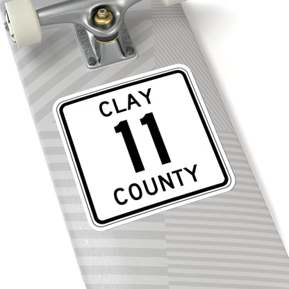 Clay County 11 MN (Minnesota) (Road Sign) STICKER Vinyl Kiss-Cut Decal