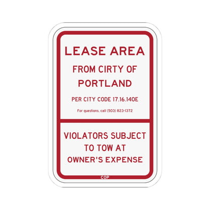 PBOT Road sign P4492 (Oregon) (Road Sign) STICKER Vinyl Kiss-Cut Decal