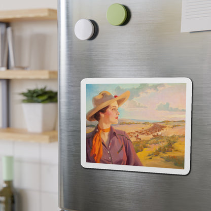 Overlooking the Herd (Magazine Illustration) Refrigerator Magnet