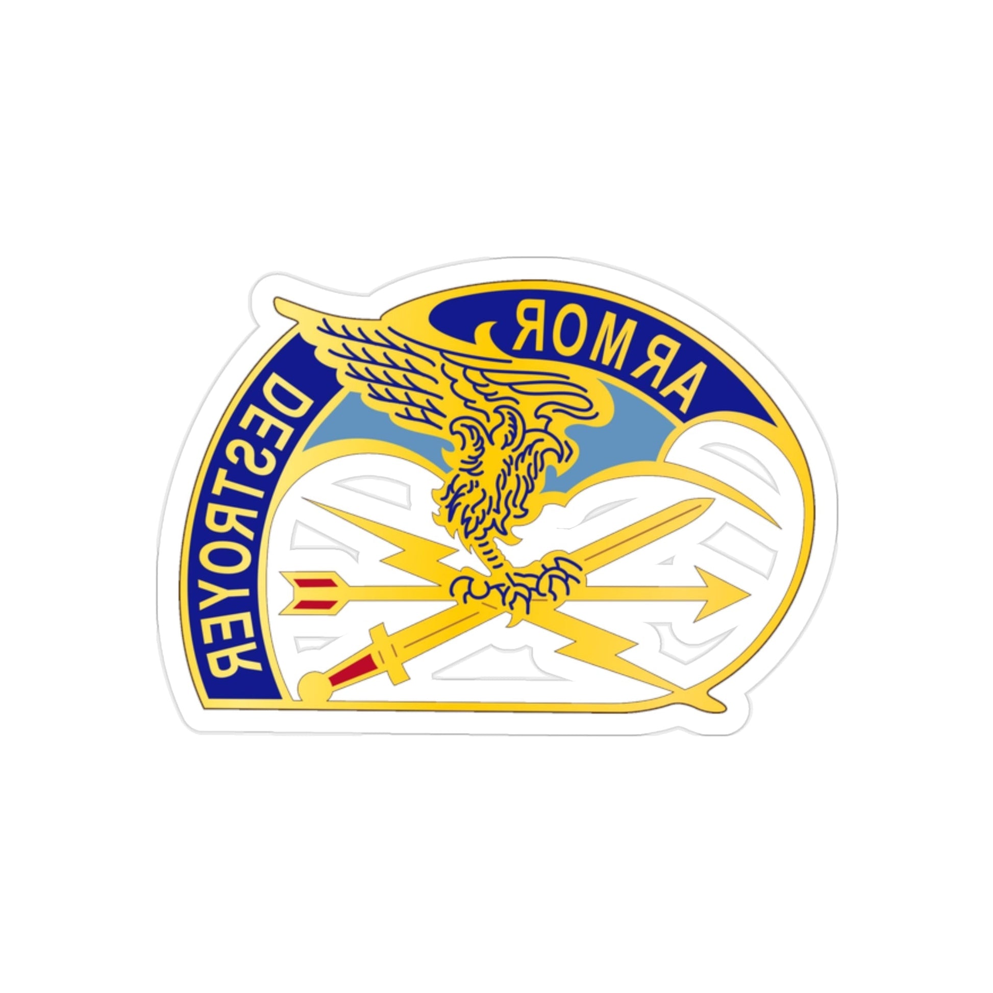 635 Aviation Group (U.S. Army) REVERSE PRINT Transparent STICKER-2 Inch-The Sticker Space