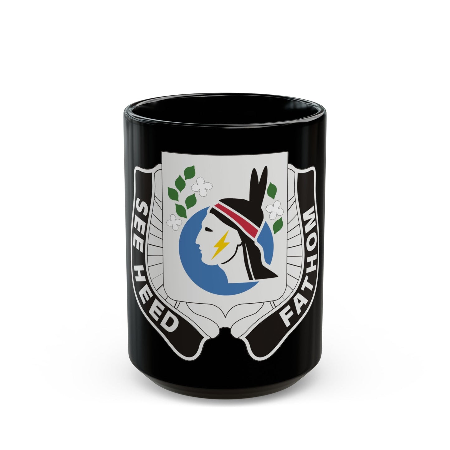 635 Military Intelligence Battalion (U.S. Army) Black Coffee Mug-15oz-The Sticker Space