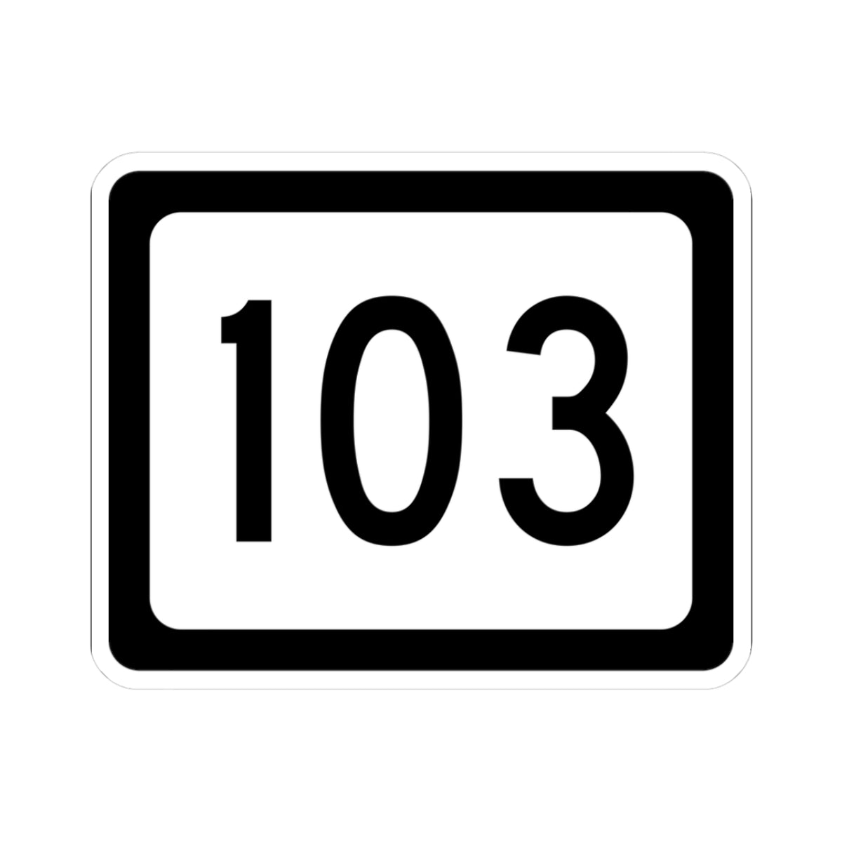 WV-103 (Virginia) (Road Sign) STICKER Vinyl Kiss-Cut Decal