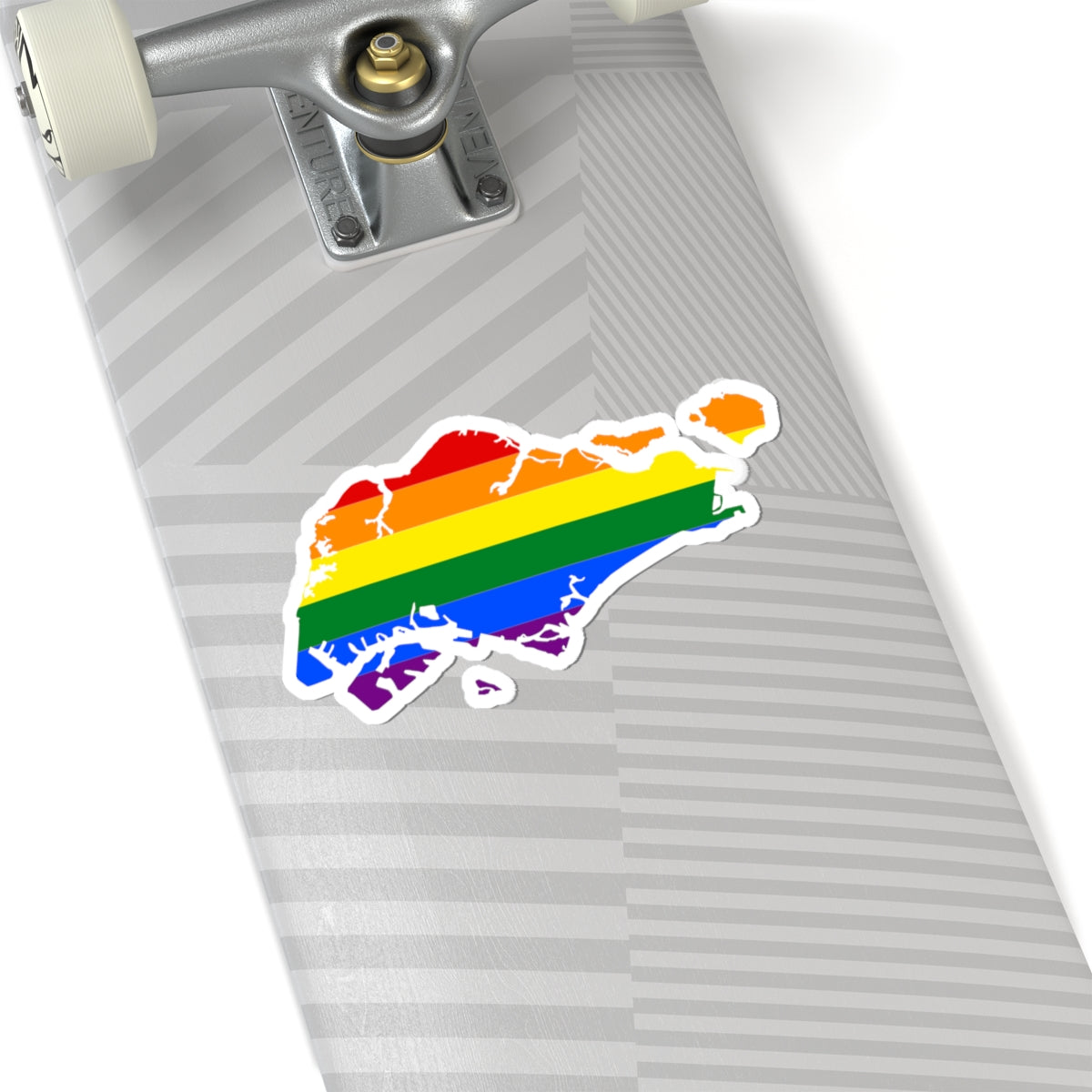LGBT flag map of Singapore (Singapore) STICKER Vinyl Kiss-Cut Decal