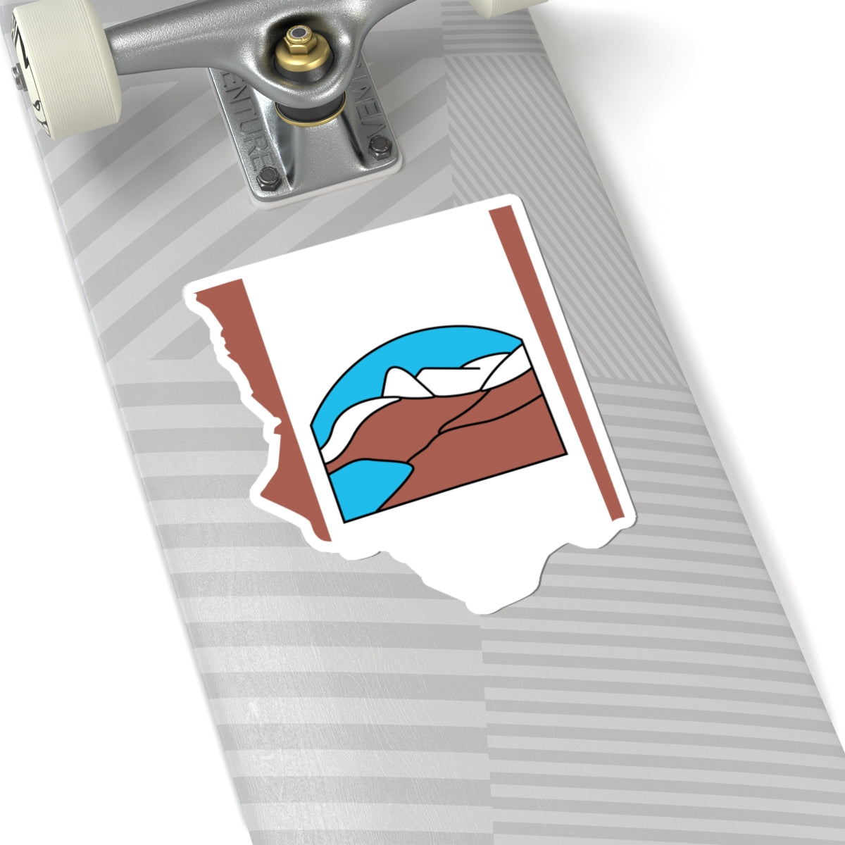 Flag map of Grise Fiord (Canada) STICKER Vinyl Kiss-Cut Decal