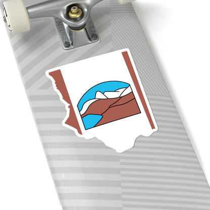 Flag map of Grise Fiord (Canada) STICKER Vinyl Kiss-Cut Decal