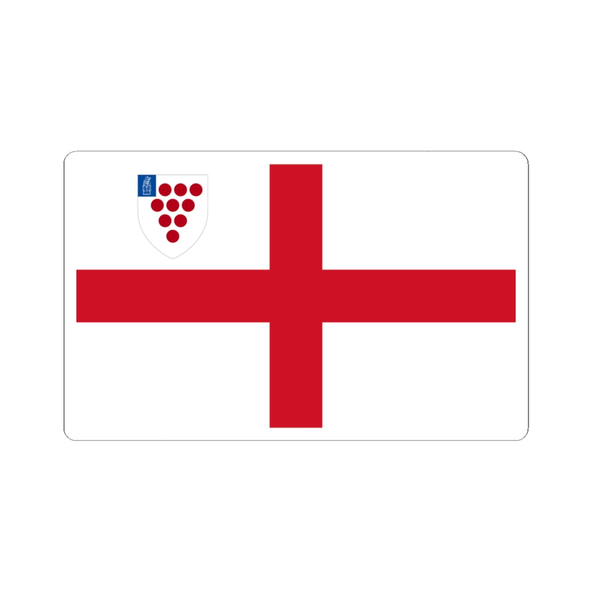 Worcester Cathedral Flag (England) STICKER Vinyl Kiss-Cut Decal