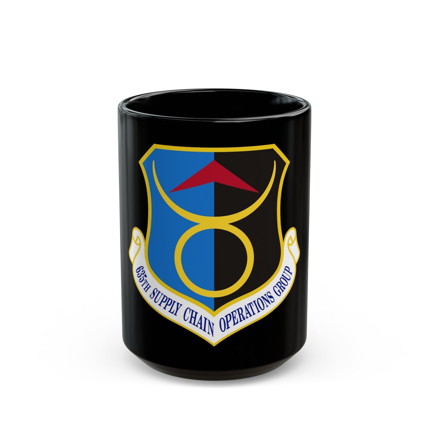 635th Supply Chain Operations Group (U.S. Air Force) Black Coffee Mug-15oz-The Sticker Space