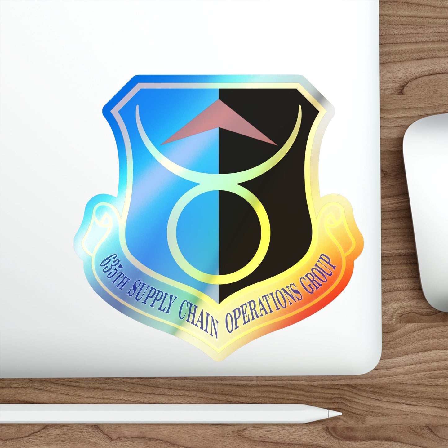 635th Supply Chain Operations Group (U.S. Air Force) Holographic STICKER Die-Cut Vinyl Decal-The Sticker Space