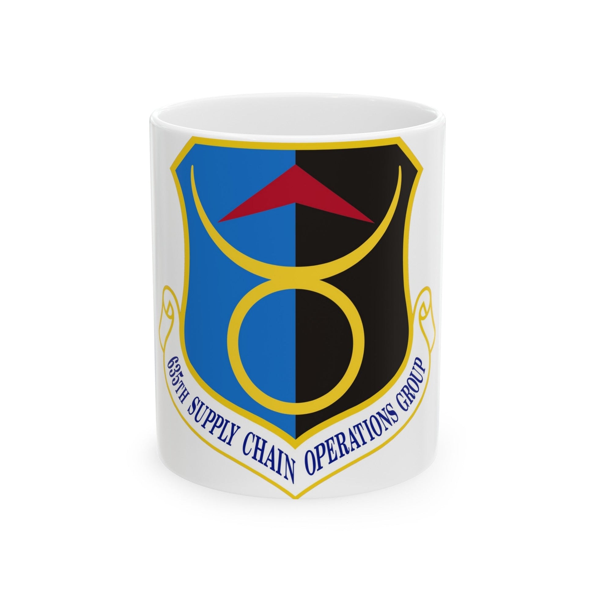 635th Supply Chain Operations Group (U.S. Air Force) White Coffee Mug-11oz-The Sticker Space