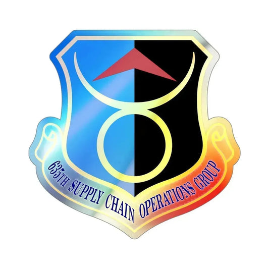 635th Supply Chain Operations Group (U.S. Air Force) Holographic STICKER Die-Cut Vinyl Decal 3 Inch Holographic - The Sticker Space