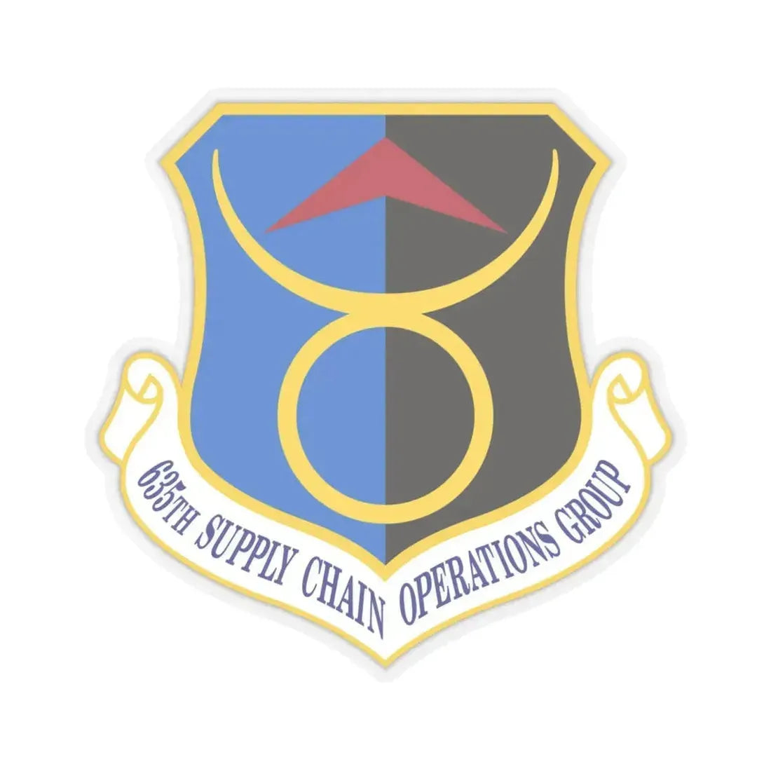 635th Supply Chain Operations Group (U.S. Air Force) STICKER Vinyl Kiss-Cut Decal 6 Inch Transparent - The Sticker Space