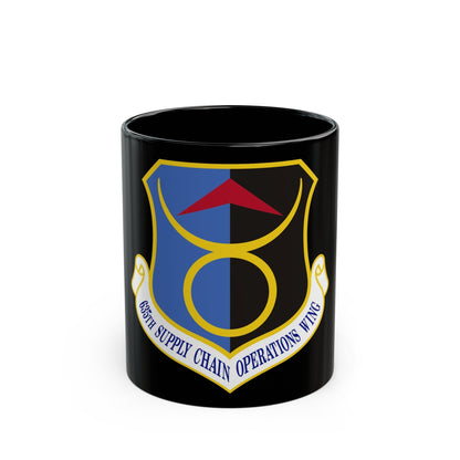 635th Supply Chain Operations Wing (U.S. Air Force) Black Coffee Mug-11oz-The Sticker Space