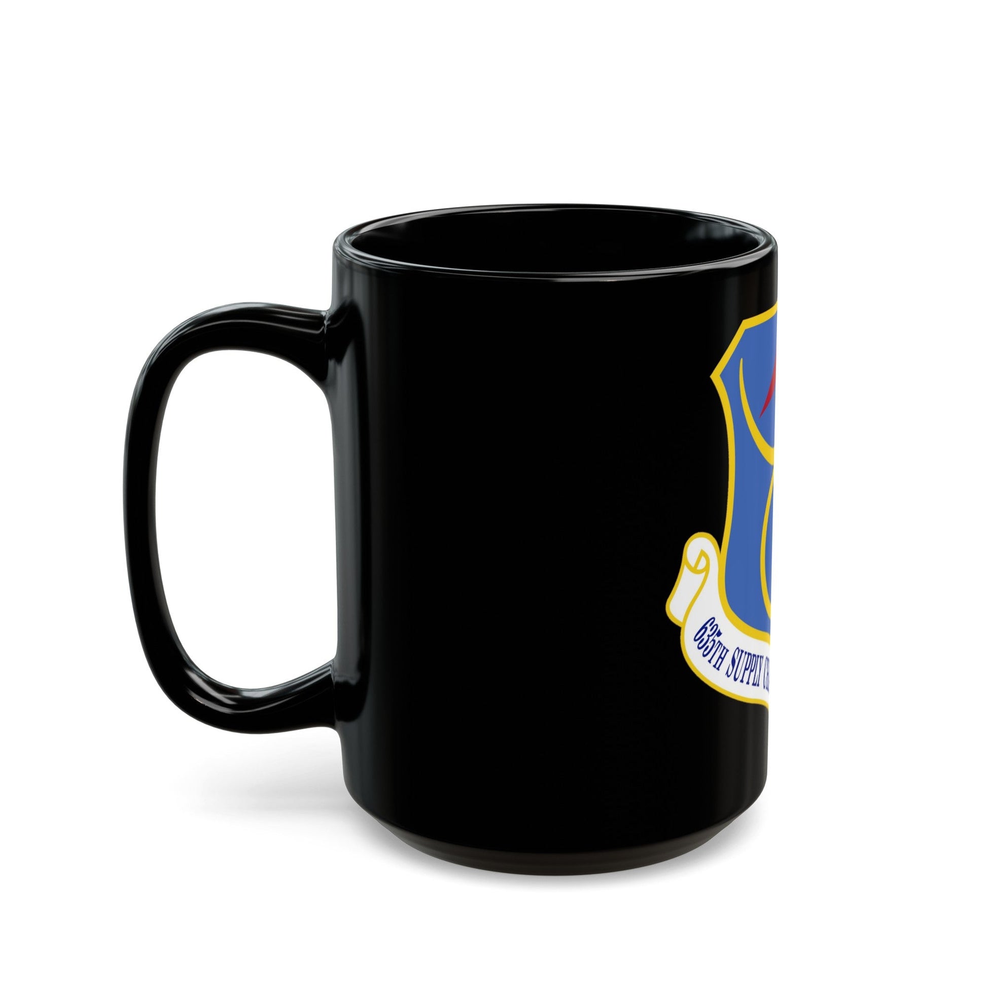 635th Supply Chain Operations Wing (U.S. Air Force) Black Coffee Mug-The Sticker Space