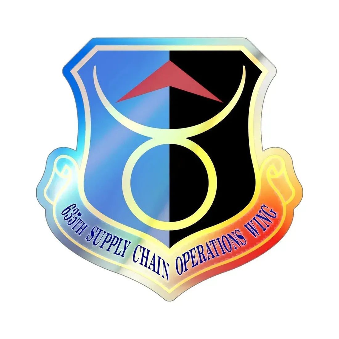 635th Supply Chain Operations Wing (U.S. Air Force) Holographic STICKER Die-Cut Vinyl Decal - The Sticker Space