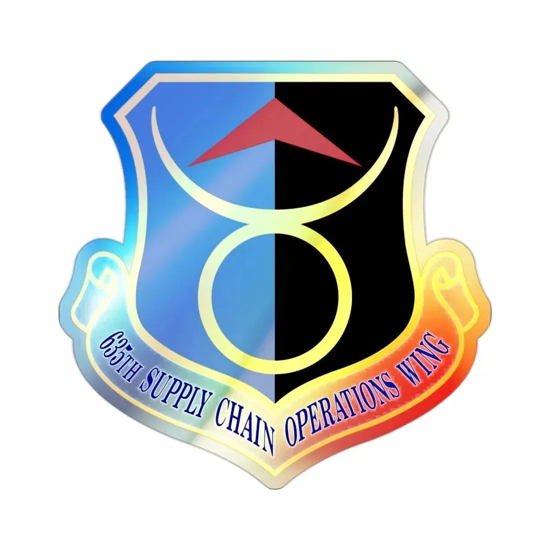 635th Supply Chain Operations Wing (U.S. Air Force) Holographic STICKER Die-Cut Vinyl Decal - The Sticker Space