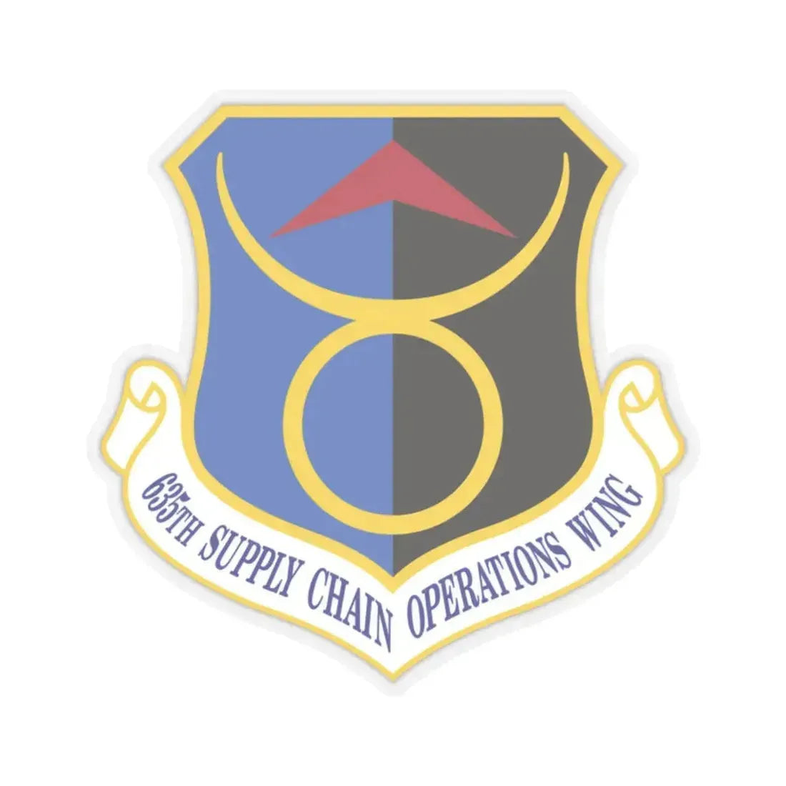 635th Supply Chain Operations Wing (U.S. Air Force) STICKER Vinyl Kiss-Cut Decal 2 Inch Transparent - The Sticker Space
