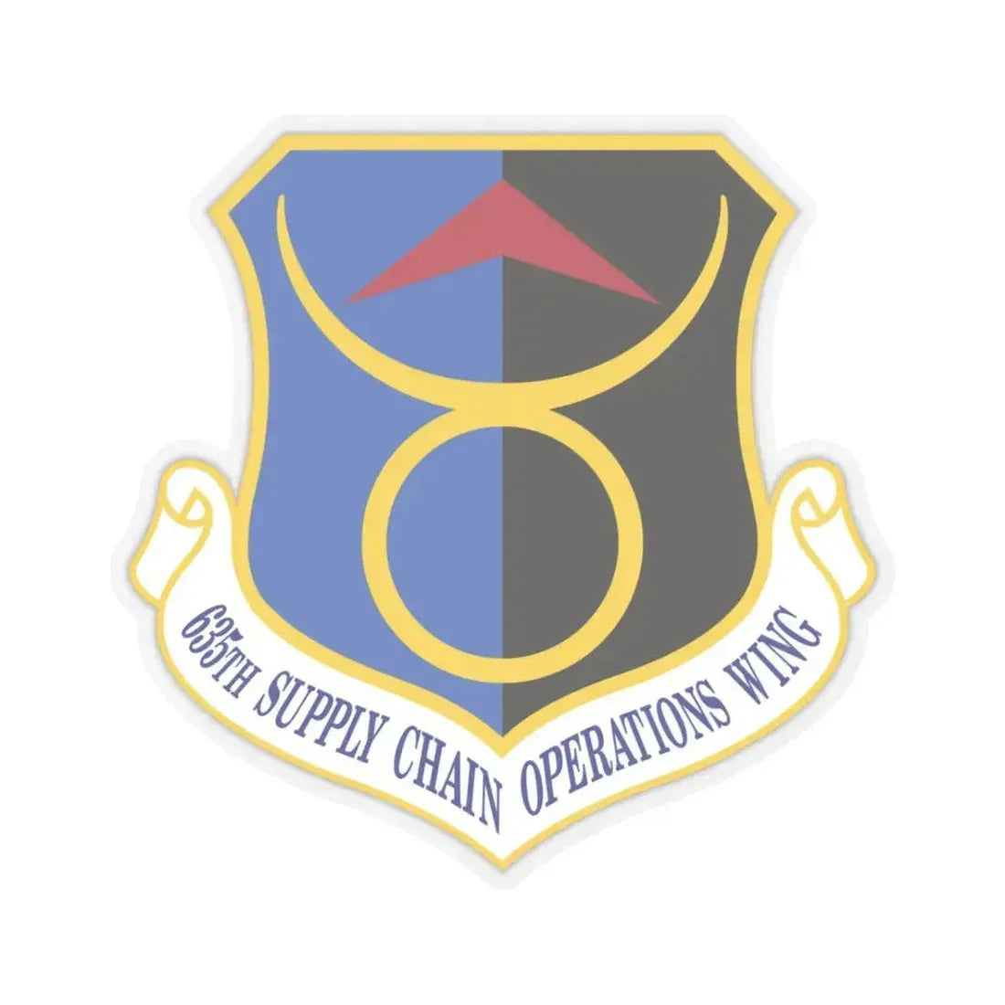 635th Supply Chain Operations Wing (U.S. Air Force) STICKER Vinyl Kiss-Cut Decal 3 Inch Transparent - The Sticker Space