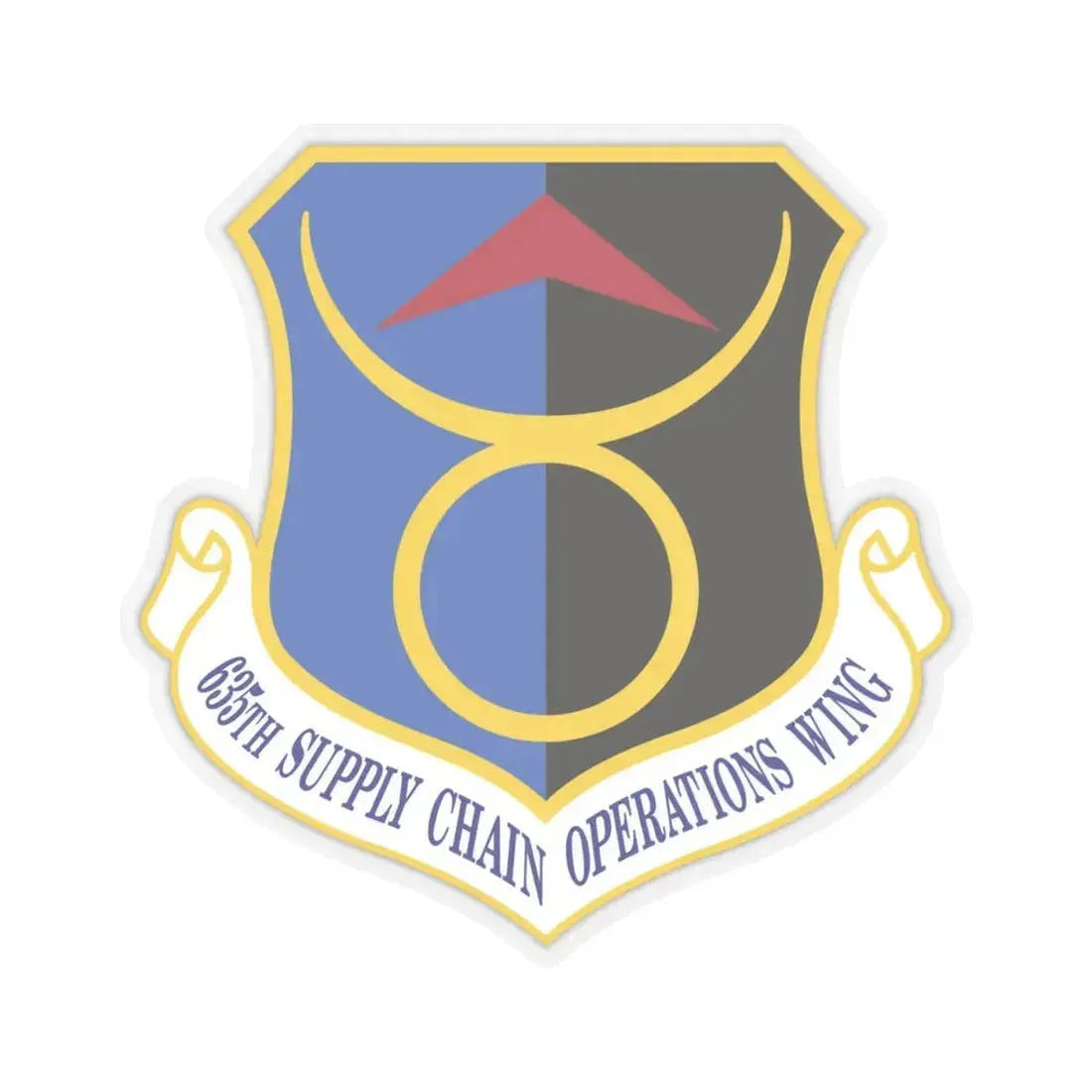 635th Supply Chain Operations Wing (U.S. Air Force) STICKER Vinyl Kiss-Cut Decal 4 Inch Transparent - The Sticker Space